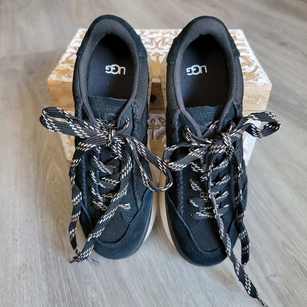 UGG Black and White Platform Sneakers - Picture 4 of 8